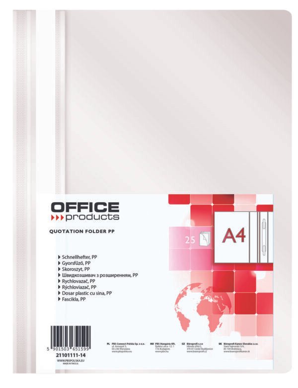 Fascikl klizna meh.makro office bijeli FASCIKL klizna mehanika A4