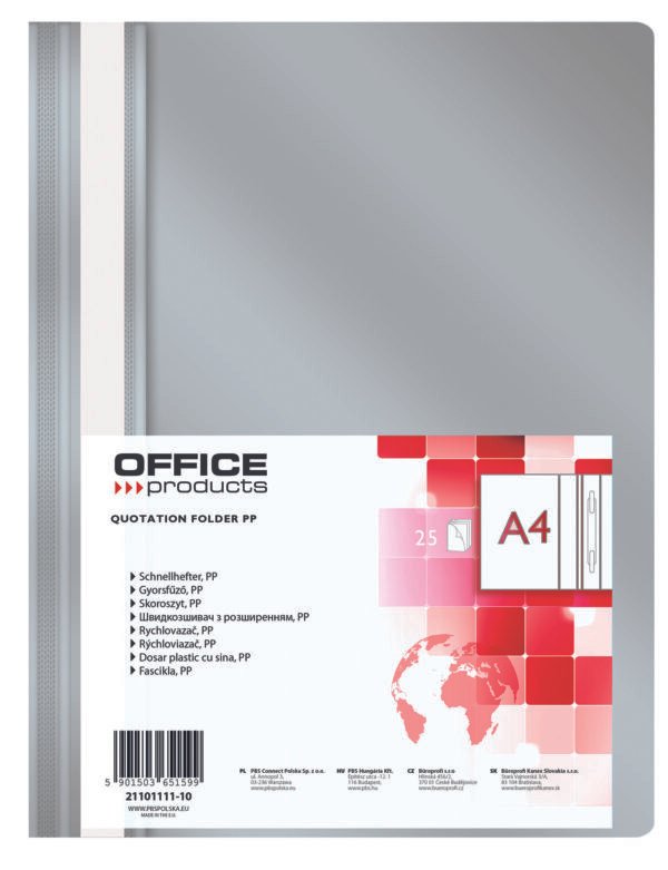 Fascikl klizna meh.makro office sivi FASCIKL klizna mehanika A4