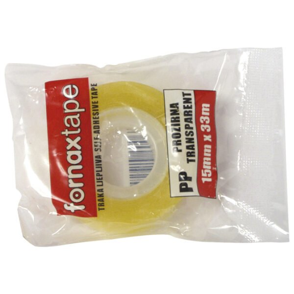 Traka ljepljiva 15mm 33m Traka ljepljiva 15mm/33m; Boja: prozirna