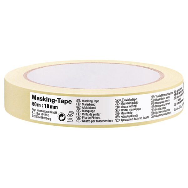 Traka ljepljiva krep 18mm 50m Universal budget Tesa 8254 Traka ljepljiva krep 18mm/50m Universal budget Tesa; Boja: žuta
