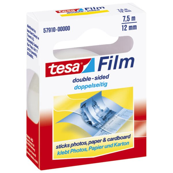 Traka ljepljiva obostrana 12mm 7,5m Tesafilm Tesa 57910 blister Traka ljepljiva obostrana 12mm/7,5m Tesafilm Tesa 57910; Boja: prozirna
