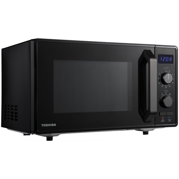 3-in-1 Microwave Oven with Grill and Combination Hob, 23 Litres, Rotating Plate with Storage, Timer, Built-in LED Lights, 900 W, Grill 1050 W, Pizza Programme, Black