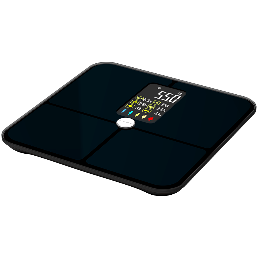 AENO Smart Body scales BS2S, 16 body metrics, up to 180kg, colorful display Pametna vaga,Aeno.