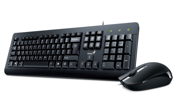 Genius KM-160, tipkovnica+miš, USB; Tipke konkavnog oblika;  Karakteristike miša: Optički senzor;  Rezolucija 1000dpi; Tipkovnica: 460 x 157.5 x 27 mm, 570 g; Miš: 37.8 x 100 x 58 mm, 85 g