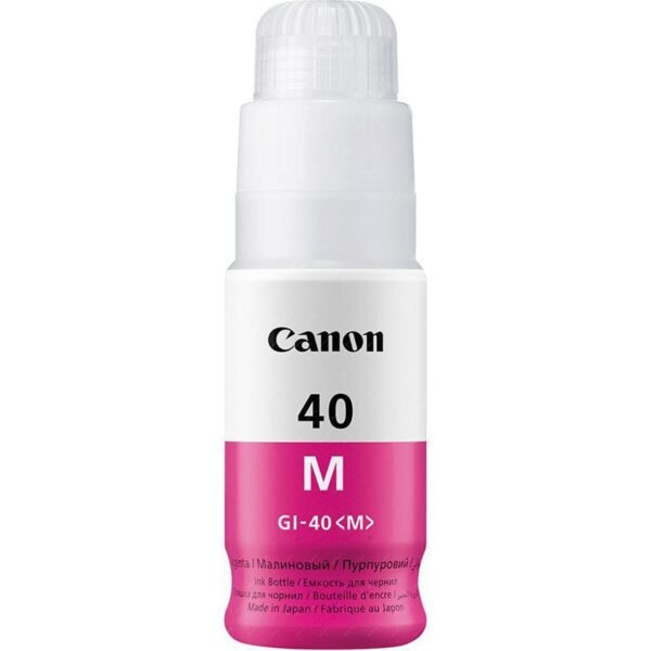 Uživajte u dugotrajnim ispisima dokumenata i fotografija s tintom za pisač koja radi u savršenom skladu s vašim pisačem za učinkovitost i pouzdanost. Canon tinta GI-40M, magenta