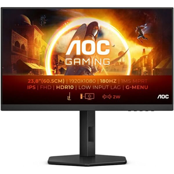 AOC 24G4X, 24", DP, 2xHDMI, HAS, 180Hz, zvučnici; 