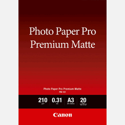 Canon Photo Paper Premium Matte PM101 - A3- 20L; Papir 210 gsm - 20 listova;