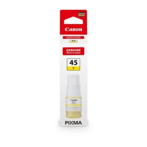 Uživajte u dugotrajnim ispisima dokumenata i fotografija s tintom za pisač koja radi u savršenom skladu s vašim pisačem za učinkovitost i pouzdanost. Canon tinta GI-45Y, žuta