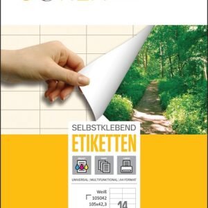 Etiketa laser/inkjet/copy 105,0x 42,3 Sorex 100/1