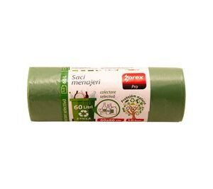 Vreća za smeće 60L 60x80cm 10/1 LDPE zelene Zorex za staklo