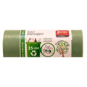 Vreća za smeće 35L 48x58 cm 15/1 LDPE zelene Zorex za staklo