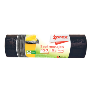 Vreća za smeće 120L 70x110cm 10/1 LDPE crna Zorex Basic