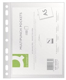 Fascikl uložni pvc A5 50mic Q-Connect 100/
