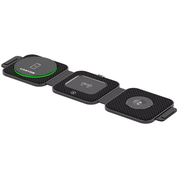 CANYON wireless charger WS-305 15W 3in1 Foldable Black