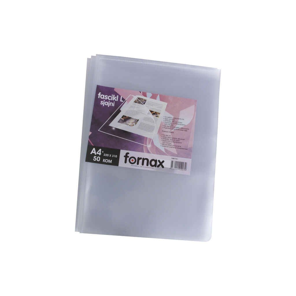 Fascikl "L" 100mic A4 sjajni 50kom. Fornax