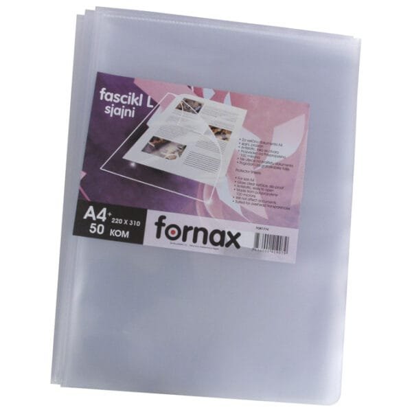 Fascikl "L" 100mic A4 sjajni 50kom. Fornax