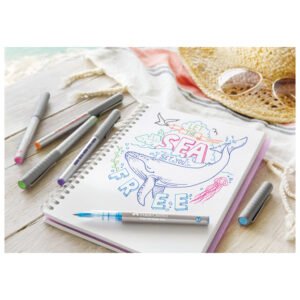 ROLER  Free Ink Roller 0,2mm micro (0,5mm) Faber-Castell;  Konusni vrh (conical nib); tekuća tinta; razina tinte je vidljiva; stalni protok tinte do posljednje kapi zahvaljujući izravnom sustavu punjenja; tinta ne blijedi (document proof)