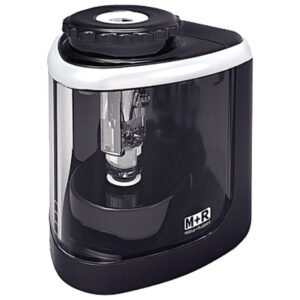 Šiljilo stolno na baterije Mobius Šiljilo stolno na baterije Mobius; 1 rupa; za olovke standardne (grafitne olovke i drvene bojice) debljine do fi: 8,2 mm; u kartonskoj kutiji