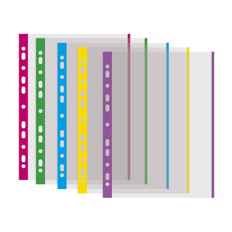 Fascikl uložni 40mic Donau; format: A4; unutrašnja dimenzija: 212x297 mm; debljina: 40 mikrona; PP; univerzalna perforacija; otvor s gornje strane; set od 100 komada