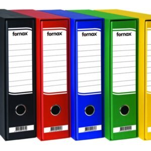 REGISTRATOR U KUTIJI  Office otisnuta etiketa na hrbtu; kaširan (cijeli presvučen papirom); uložak je presvučen 100 g, a kutija 115 g offset papirom u boji; debljina uloška: 1,5 mm, a debljina kutije: 1 mm