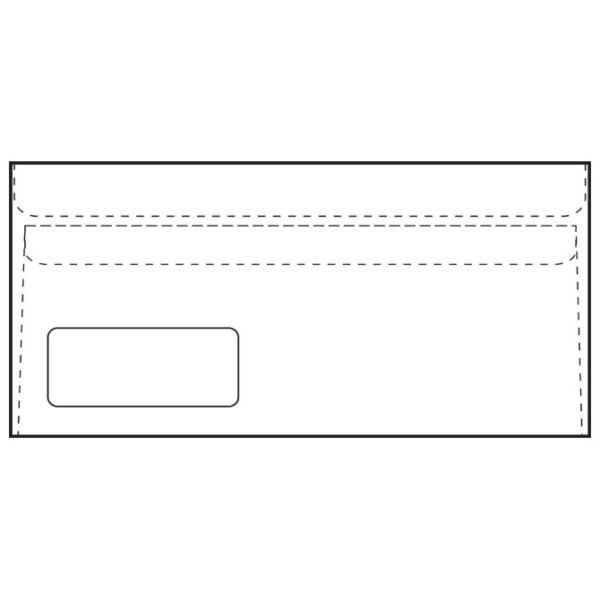 Kuverte ABT-PL latex 80g. komada100, Boja: bijela, Prozor lijevi; Dimenzija: 230x110 mm; dimenzija prozora: 9x4,5 cm