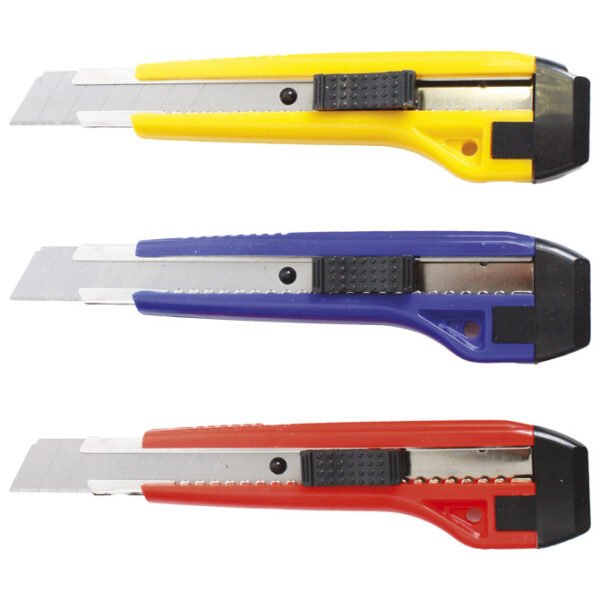 Skalpel nož 18mm sa metalnom vodilicom, Sa dva rezervna noža;