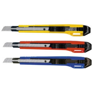 Skalpel nož 9mm metalna vodilica, Sa dva rezervna noža;