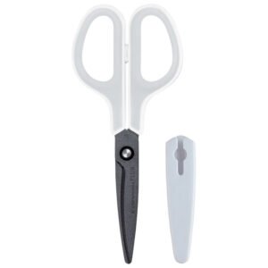 Škare uredske 17,5cm premazane fluorom Fitcut Curve,Višenamjenske; za ured i dom; lagano režu papir, karton, plastiku, tkaninu, PVC itd.; od visoko kvalitetnog nehrđajućeg čelika; premazane fluorom koji odbija prijanjanje trake i ljepila; gumirani prstohvat; lagano rezanje od početka do kraja; oštar završetak za precizan rez; sa PP zaštitom;