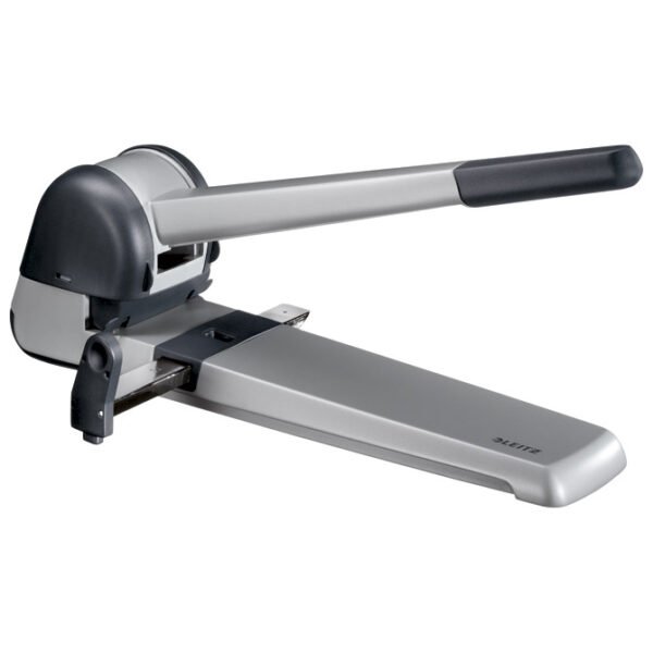 Bušač 2 rupe do 250 listova Leitz 5182 2 rupe; sa spremnikom za otpadni papir; ima metalni graničnik za : A3, A4, A5, A6 promjer noža za bušenje: 6 mm;