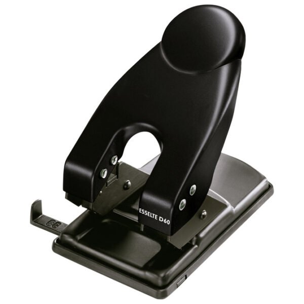 Bušač 2 rupe do 60 listova Esselte Bušač 2 rupe do 60 listova Esselte, 2 rupe; razmak između rupa je 80 mm; sa spremnikom za otpadni papir; ima plastični graničnik za formate: A4, A5, A6,...;