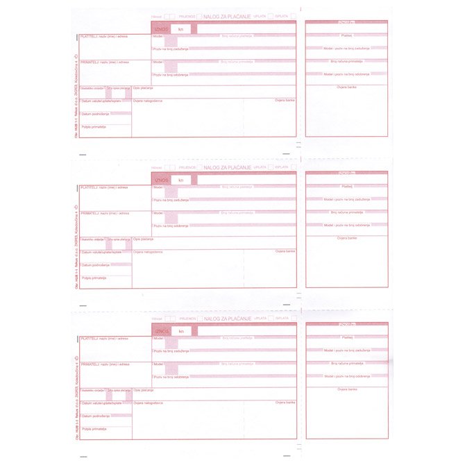 Obrazac HUB 3A Laser(s priznanicom) 900kom.
