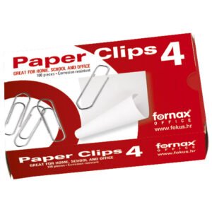 Spajalice ručne br.4, za papir, Set od 100 komada; niklane