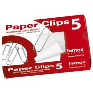 Spajalice ručne br.5, za papir, Set od 100 komada; niklane