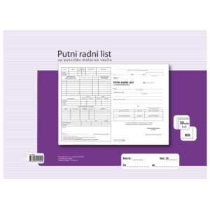 Putni radni list F-26/NCR za teretno motorno vozilo