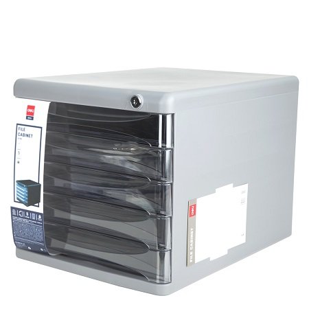 Delli stalak za spise ključ siva Kutija plastična 5 ladica s KLJUČEM 361X271X260mm