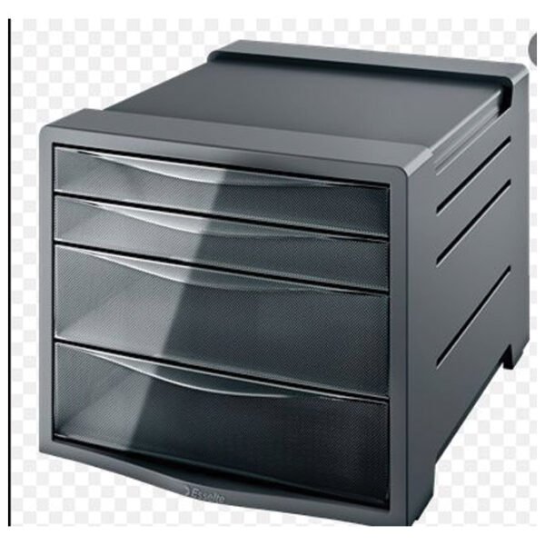 Kutija s 4 ladice Intego Esselte sivo-prozirno dimljena;