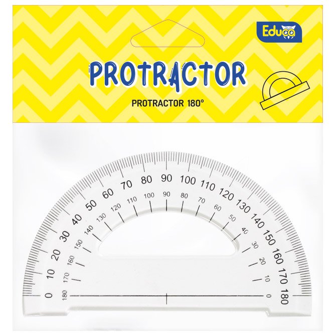Kutomjer 180° pvc 9,2cm