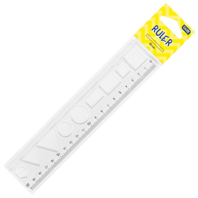 Ravnalo pvc 20cmx4cm(likovi)