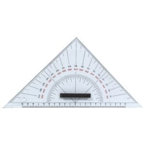 Trokut-kutomjer nautički 26cm; 