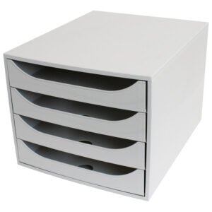 Kutija s 4 ladice Ecobox Exacompta siva; 