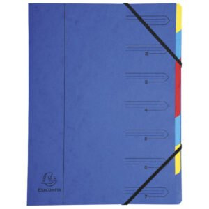 Mapa za odlaganje spisa 7 pregrada s gumicom karton Exacompta