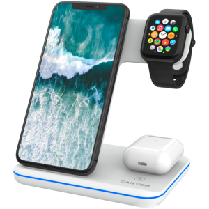 CANYON wireless charger WS-303 15W 3in1 White CANYON wireless charger WS-303 15W 3in1 White, bežični punjač.