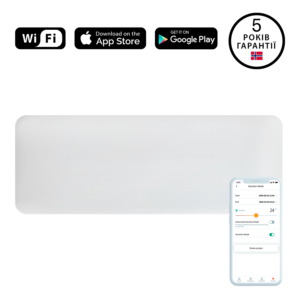 PA1500WIFI3 Mill Invisible WiFi panel heater 1500W; Tehnički podaci: Vanjska boja: Bijela; Materijal grijača: Čelik; Potrošnja energije: 1500 W Dimenzija: 10,3 x 40 x 85 mm; Nazivna težina: 5,4 kg; Ugrađeni uređaji: Wi-Fi adapter, Bluetooth; Značajke: Termostat;