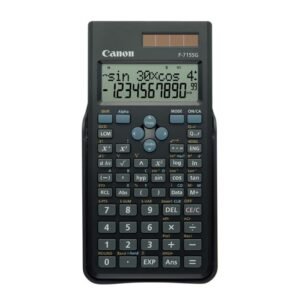 Trigonometrijske funkcije;  Računanje s razlomcima;  Prikaz kutova: DEG, RAD, GRAD;  Slučajan broj;  Korekcija zadnje decimale;  Pozivanje zadnjeg rješenja;  Statističke funkcije;  Zaokruživanje brojeva; Canon kalkulator F715SG - crni
