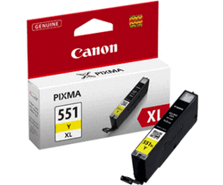 Canon tinta CLI-551Y XL, žuta, Tintni ulošci ili toneri CANON; Originalni spremnici s tintom tvrtke Canon