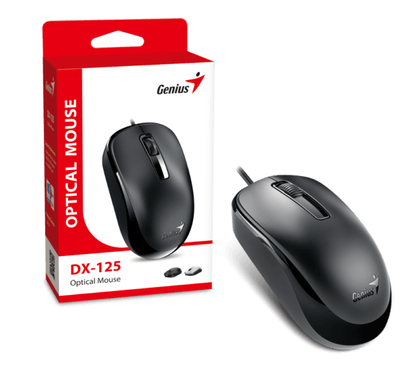 Genius DX-125, optički miš, USB, crni