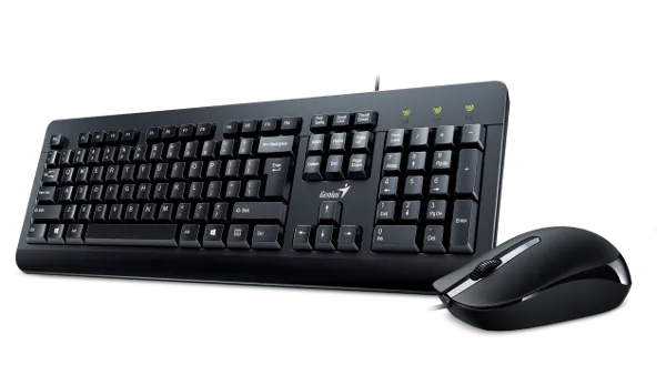 Genius KM-160, tipkovnica+miš, USB; Tipke konkavnog oblika;  Karakteristike miša: Optički senzor;  Rezolucija 1000dpi; Tipkovnica: 460 x 157.5 x 27 mm, 570 g; Miš: 37.8 x 100 x 58 mm, 85 g