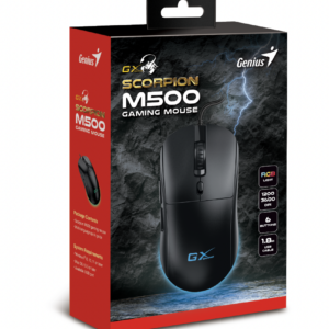 Genius Scorpion M500, igraći miš, RGB, 3600dpi; Sučelje USB; Broj tipki 6; Optički senzor;