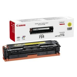 Canon toner CRG-731Y, žuti;  Tintni ulošci ili toneri CANON;  Originalni spremnici s tintom tvrtke Canon najbolje rade s vašim pisačem tvrtke Canon.