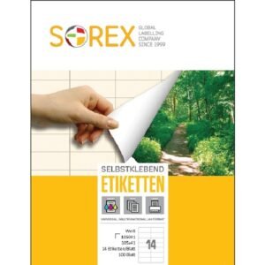 105,0x 41,0 Sorex Etiketa laser/inkjet/copy 105,0x 41,0 Sorex 100/1